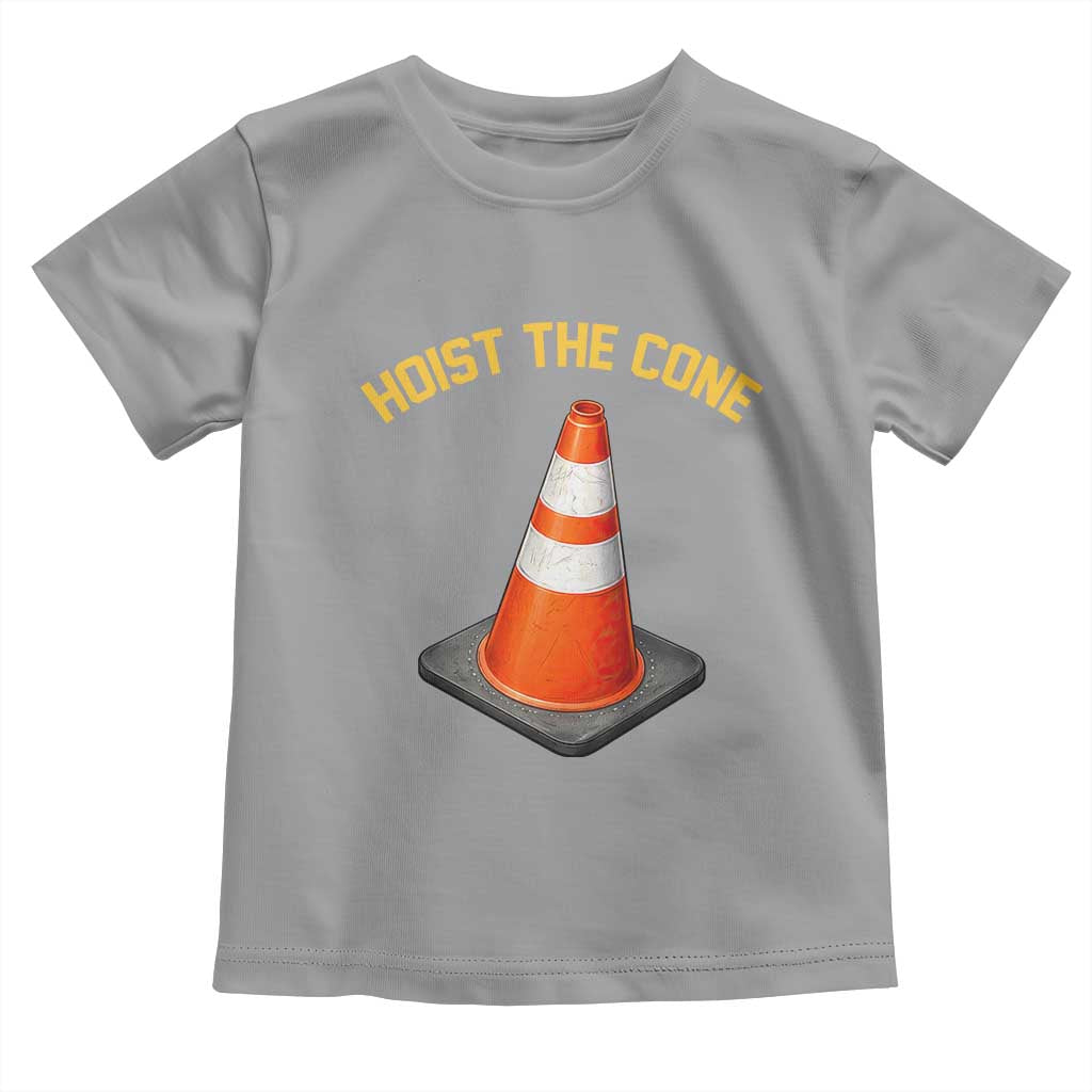 Vintage Hoist The Cone Victory Graphic Toddler T Shirt Funny Baseball Fan Pride Celebration IYKYK Meme