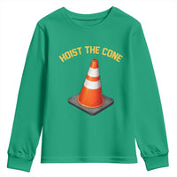 Vintage Hoist The Cone Victory Graphic Youth Sweatshirt Funny Baseball Fan Pride Celebration IYKYK Meme