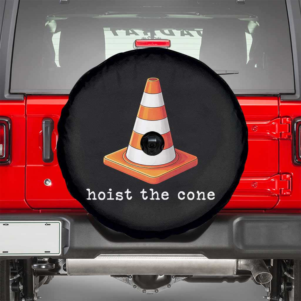 Minimalist Hoist The Cone Typography Spare Tire Cover Funny Baseball Fan Pride Celebration IYKYK Meme