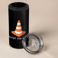 Minimalist Hoist The Cone Typography 4 in 1 Can Cooler Tumbler Funny Baseball Fan Pride Celebration IYKYK Meme
