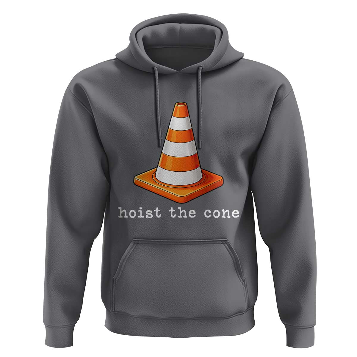 Minimalist Hoist The Cone Typography Hoodie Funny Baseball Fan Pride Celebration IYKYK Meme