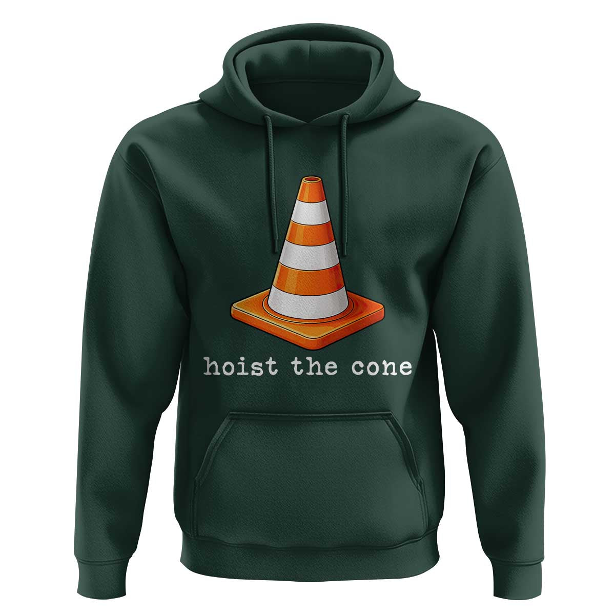 Minimalist Hoist The Cone Typography Hoodie Funny Baseball Fan Pride Celebration IYKYK Meme