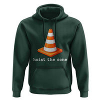 Minimalist Hoist The Cone Typography Hoodie Funny Baseball Fan Pride Celebration IYKYK Meme