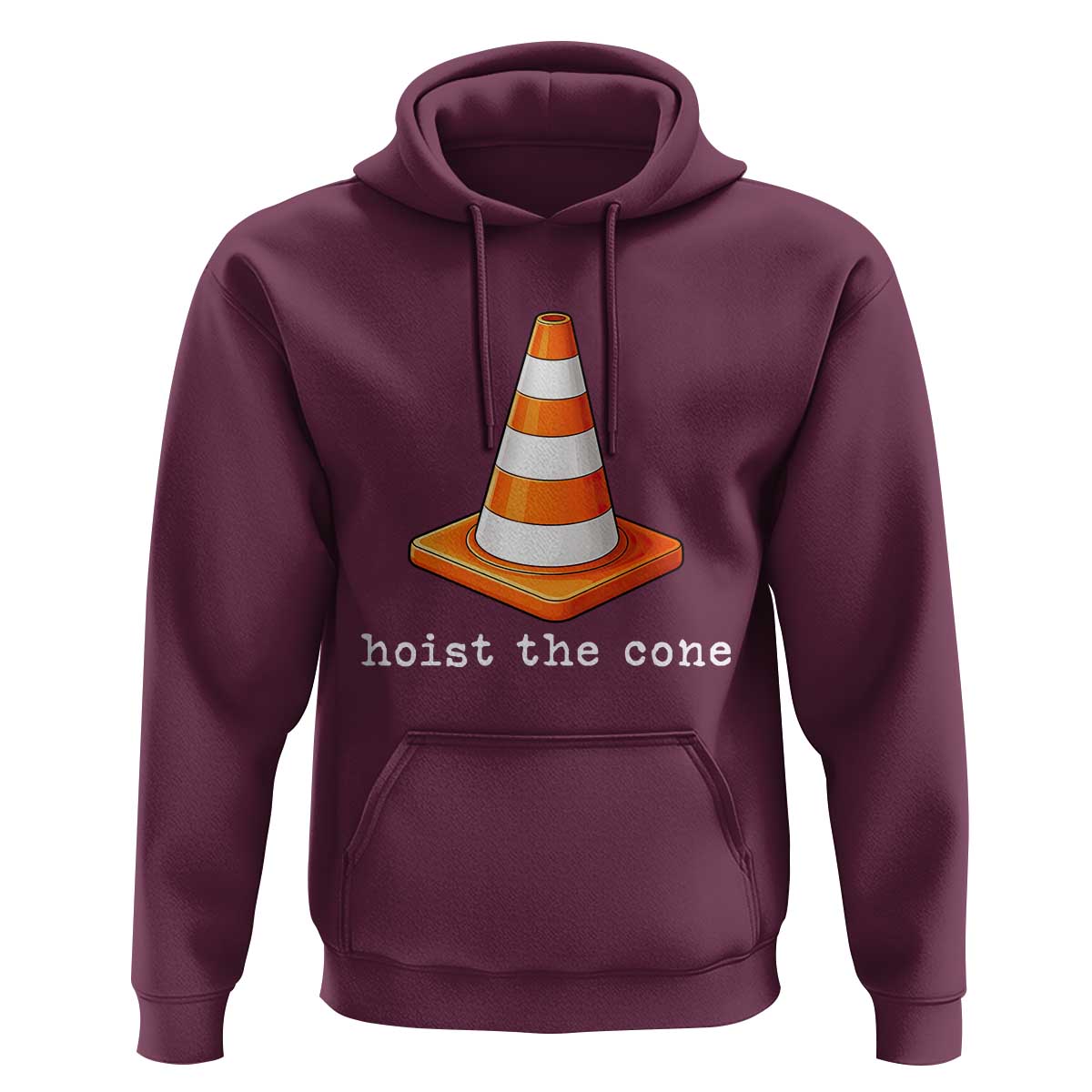 Minimalist Hoist The Cone Typography Hoodie Funny Baseball Fan Pride Celebration IYKYK Meme