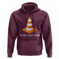 Minimalist Hoist The Cone Typography Hoodie Funny Baseball Fan Pride Celebration IYKYK Meme