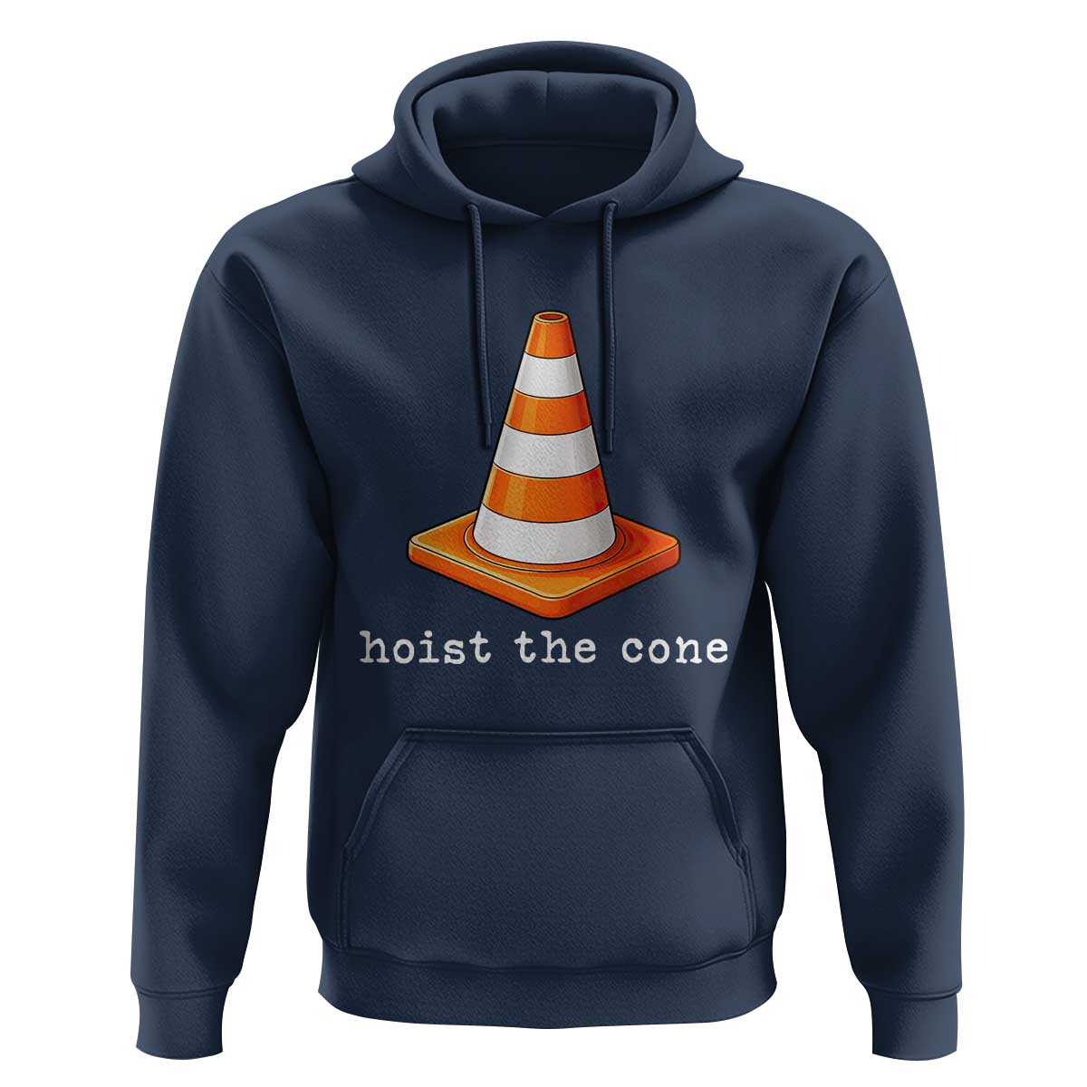 Minimalist Hoist The Cone Typography Hoodie Funny Baseball Fan Pride Celebration IYKYK Meme