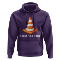 Minimalist Hoist The Cone Typography Hoodie Funny Baseball Fan Pride Celebration IYKYK Meme