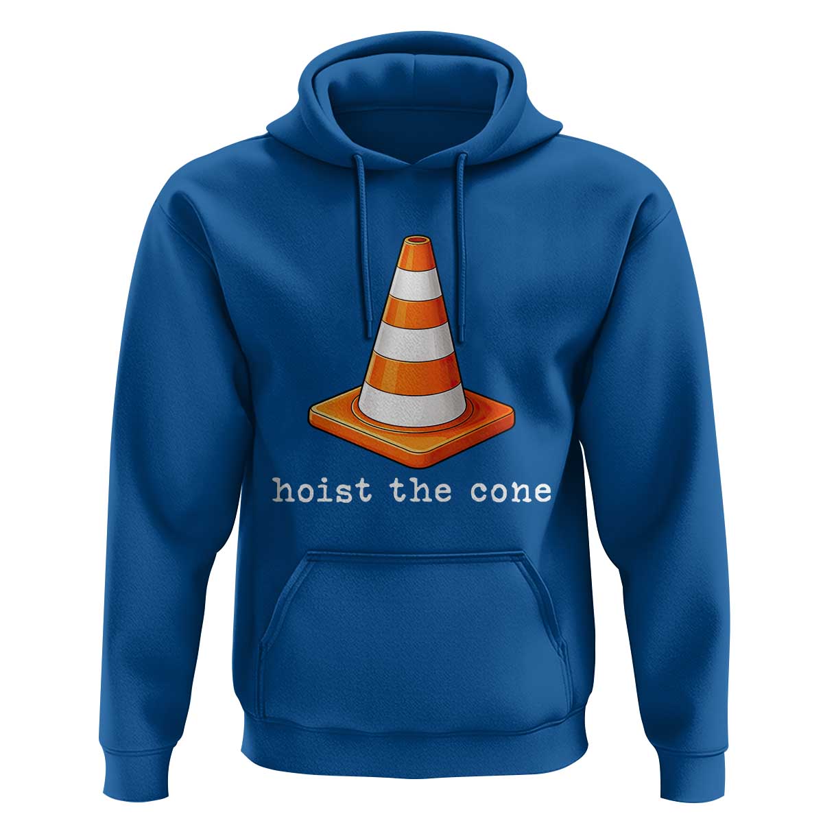 Minimalist Hoist The Cone Typography Hoodie Funny Baseball Fan Pride Celebration IYKYK Meme