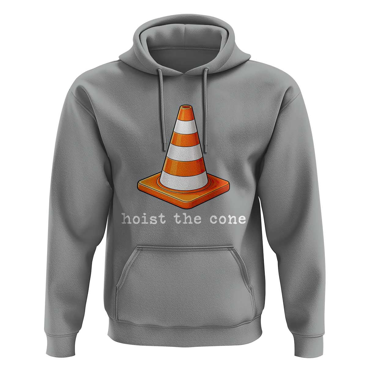 Minimalist Hoist The Cone Typography Hoodie Funny Baseball Fan Pride Celebration IYKYK Meme