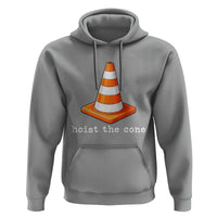 Minimalist Hoist The Cone Typography Hoodie Funny Baseball Fan Pride Celebration IYKYK Meme