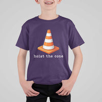 Minimalist Hoist The Cone Typography T Shirt For Kid Funny Baseball Fan Pride Celebration IYKYK Meme