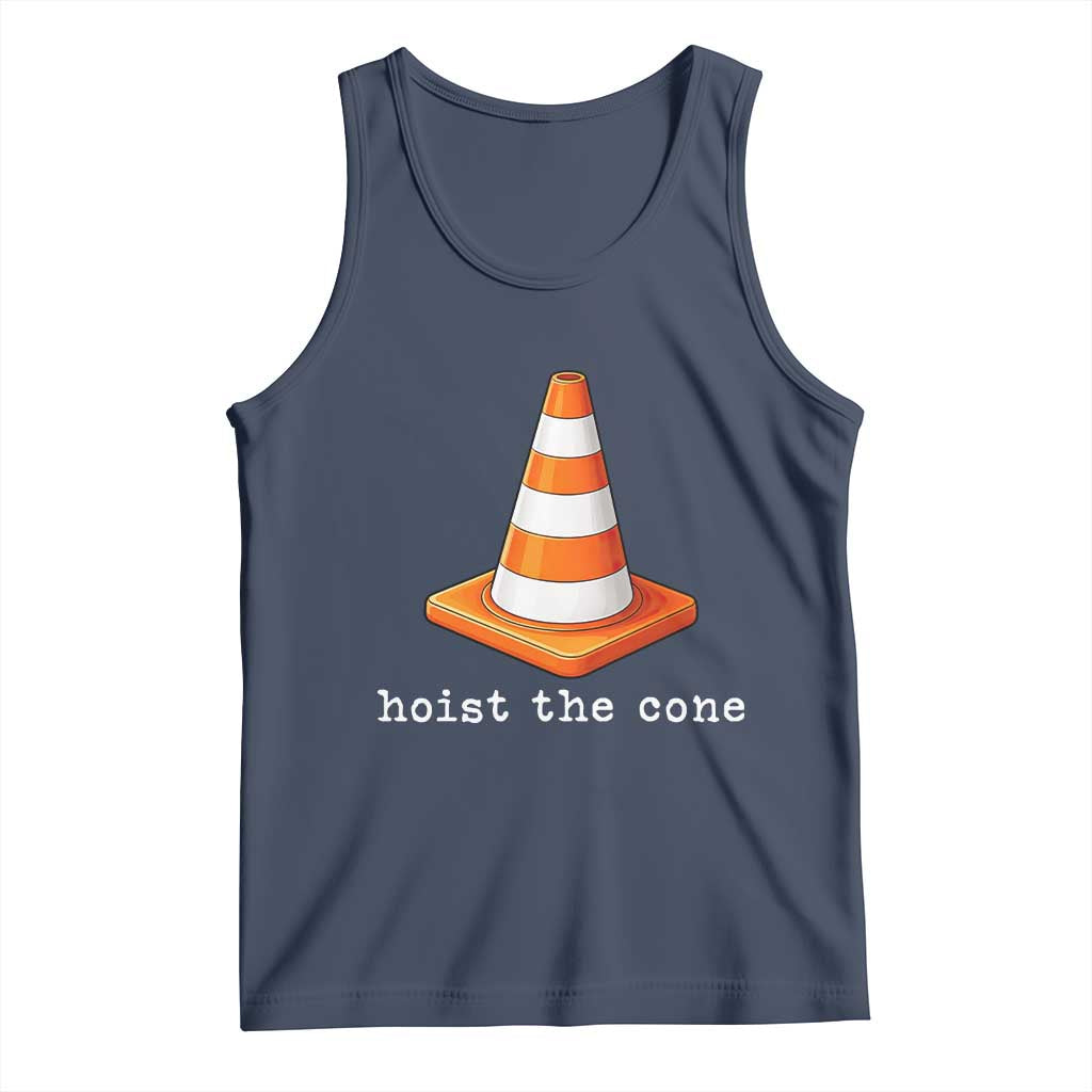 Minimalist Hoist The Cone Typography Tank Top Funny Baseball Fan Pride Celebration IYKYK Meme