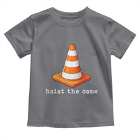 Minimalist Hoist The Cone Typography Toddler T Shirt Funny Baseball Fan Pride Celebration IYKYK Meme
