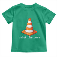 Minimalist Hoist The Cone Typography Toddler T Shirt Funny Baseball Fan Pride Celebration IYKYK Meme