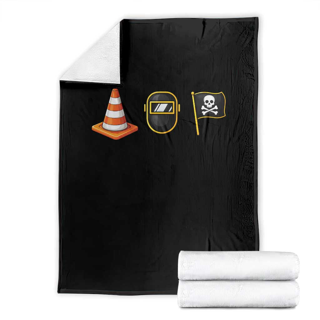 Pittsburgh Victory Icons Rebus Graphic IYKYK Meme Throw Blanket Hoist The Cone Welding Mask Jolly Roger Flag