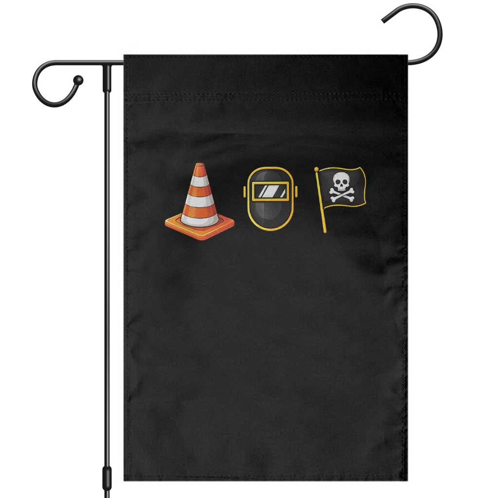 Pittsburgh Victory Icons Rebus Graphic IYKYK Meme Garden Flag Hoist The Cone Welding Mask Jolly Roger Flag