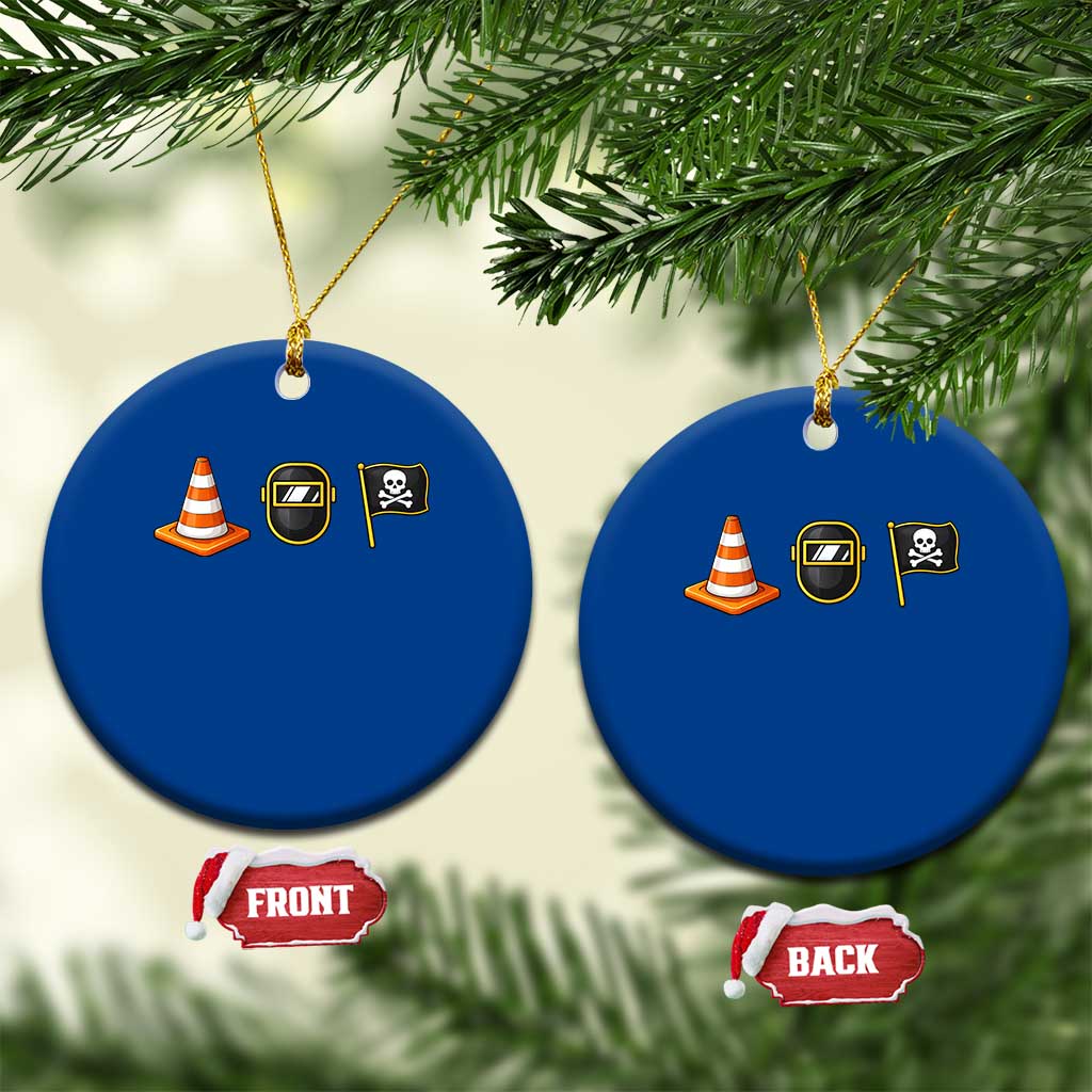 Pittsburgh Victory Icons Rebus Graphic IYKYK Meme Ceramic Ornament Hoist The Cone Welding Mask Jolly Roger Flag