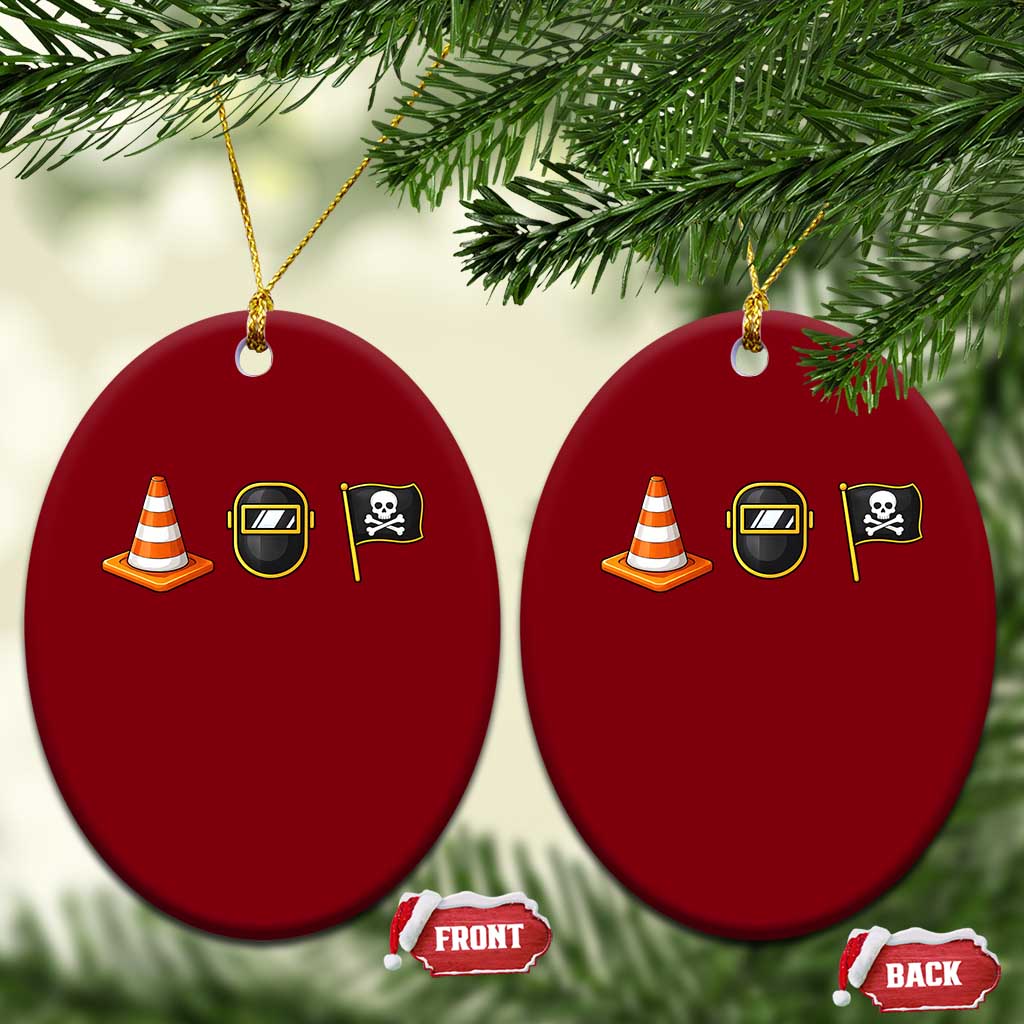 Pittsburgh Victory Icons Rebus Graphic IYKYK Meme Ceramic Ornament Hoist The Cone Welding Mask Jolly Roger Flag
