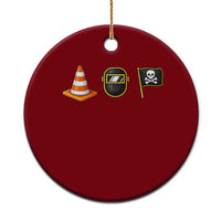 Pittsburgh Victory Icons Rebus Graphic IYKYK Meme Ceramic Ornament Hoist The Cone Welding Mask Jolly Roger Flag