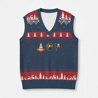 Pittsburgh Victory Icons Rebus Graphic IYKYK Meme V-Neck Knit Sweater Vest Hoist The Cone Welding Mask Jolly Roger Flag