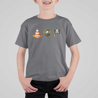 Pittsburgh Victory Icons Rebus Graphic IYKYK Meme T Shirt For Kid Hoist The Cone Welding Mask Jolly Roger Flag