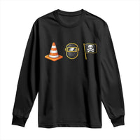 Pittsburgh Victory Icons Rebus Graphic IYKYK Meme Long Sleeve Shirt Hoist The Cone Welding Mask Jolly Roger Flag