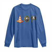 Pittsburgh Victory Icons Rebus Graphic IYKYK Meme Long Sleeve Shirt Hoist The Cone Welding Mask Jolly Roger Flag