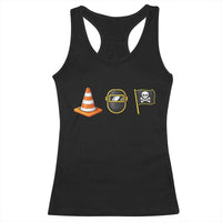 Pittsburgh Victory Icons Rebus Graphic IYKYK Meme Racerback Tank Top Hoist The Cone Welding Mask Jolly Roger Flag