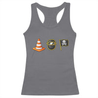 Pittsburgh Victory Icons Rebus Graphic IYKYK Meme Racerback Tank Top Hoist The Cone Welding Mask Jolly Roger Flag