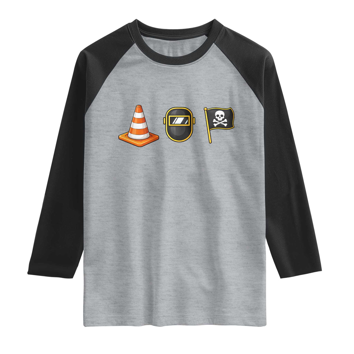 Pittsburgh Victory Icons Rebus Graphic IYKYK Meme Raglan Shirt Hoist The Cone Welding Mask Jolly Roger Flag