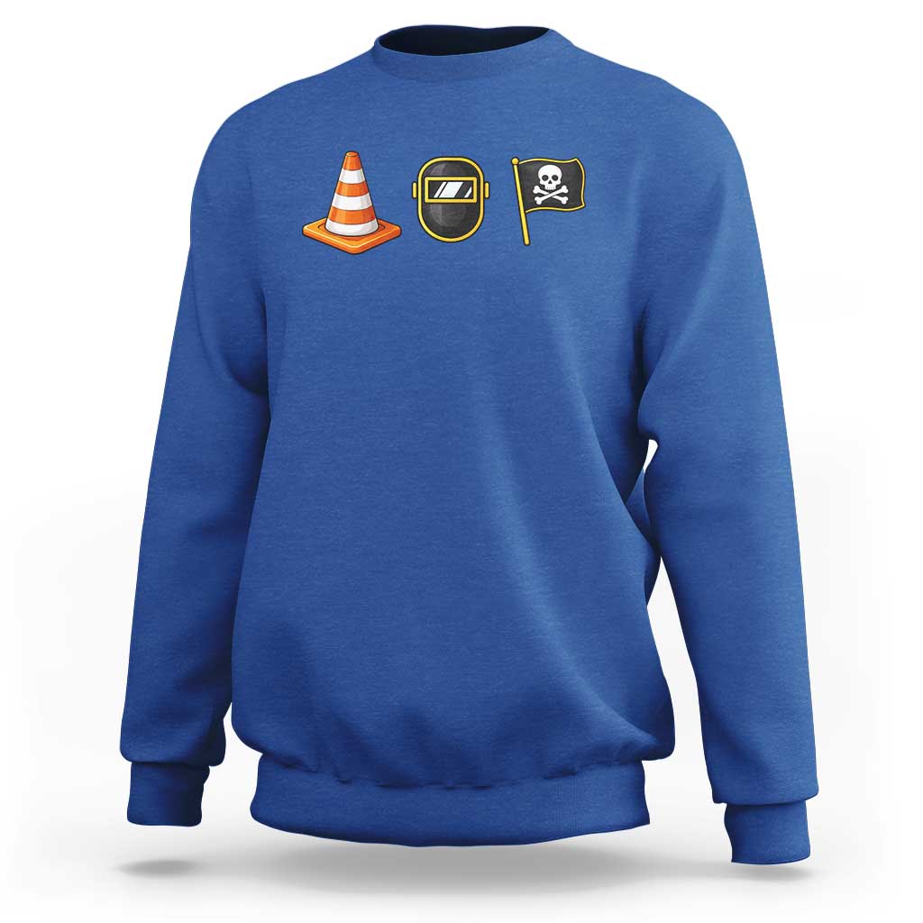 Pittsburgh Victory Icons Rebus Graphic IYKYK Meme Sweatshirt Hoist The Cone Welding Mask Jolly Roger Flag