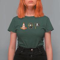 Pittsburgh Victory Icons Rebus Graphic IYKYK Meme T Shirt For Women Hoist The Cone Welding Mask Jolly Roger Flag