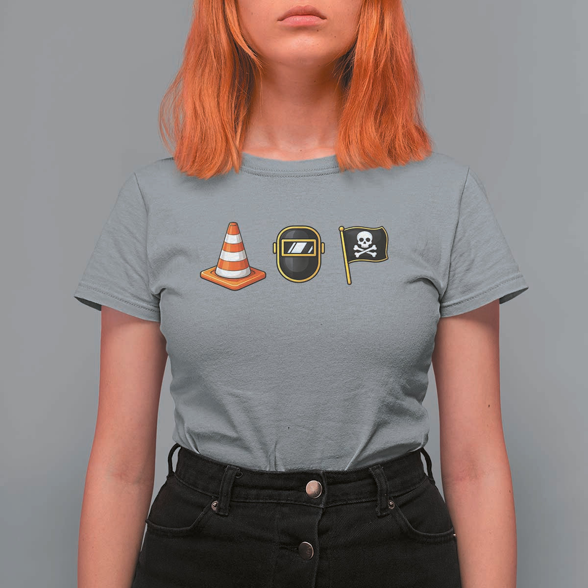 Pittsburgh Victory Icons Rebus Graphic IYKYK Meme T Shirt For Women Hoist The Cone Welding Mask Jolly Roger Flag