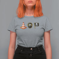 Pittsburgh Victory Icons Rebus Graphic IYKYK Meme T Shirt For Women Hoist The Cone Welding Mask Jolly Roger Flag