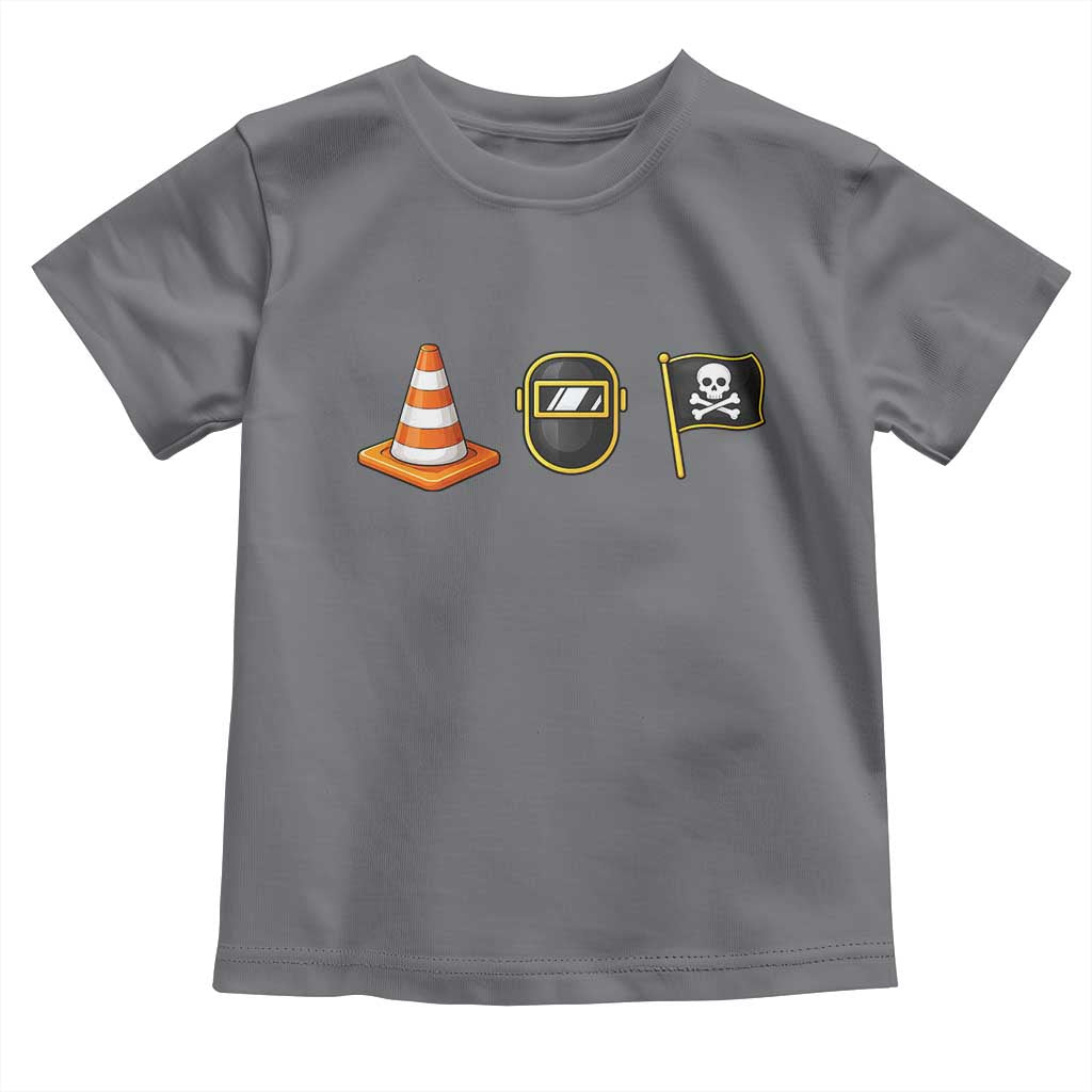 Pittsburgh Victory Icons Rebus Graphic IYKYK Meme Toddler T Shirt Hoist The Cone Welding Mask Jolly Roger Flag