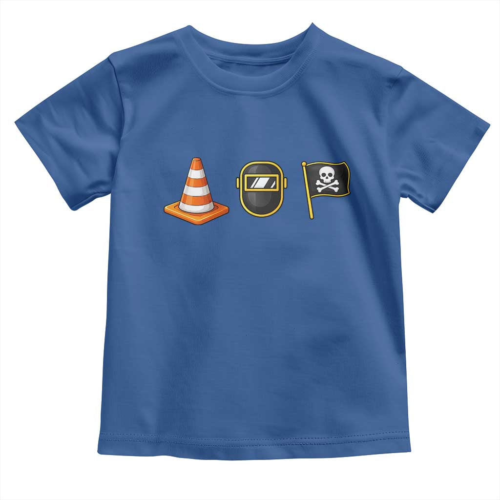 Pittsburgh Victory Icons Rebus Graphic IYKYK Meme Toddler T Shirt Hoist The Cone Welding Mask Jolly Roger Flag