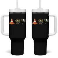 Pittsburgh Victory Icons Rebus Graphic IYKYK Meme Tumbler With Handle Hoist The Cone Welding Mask Jolly Roger Flag