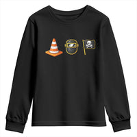 Pittsburgh Victory Icons Rebus Graphic IYKYK Meme Youth Sweatshirt Hoist The Cone Welding Mask Jolly Roger Flag