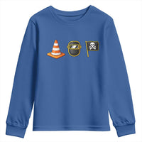 Pittsburgh Victory Icons Rebus Graphic IYKYK Meme Youth Sweatshirt Hoist The Cone Welding Mask Jolly Roger Flag