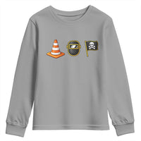 Pittsburgh Victory Icons Rebus Graphic IYKYK Meme Youth Sweatshirt Hoist The Cone Welding Mask Jolly Roger Flag