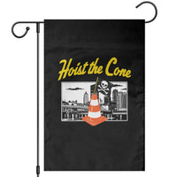 Pittsburgh Skyline Victory Hoist The Cone Meme Garden Flag Funny Sports Fan Celebration