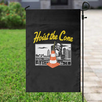 Pittsburgh Skyline Victory Hoist The Cone Meme Garden Flag Funny Sports Fan Celebration