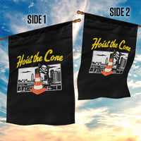 Pittsburgh Skyline Victory Hoist The Cone Meme Garden Flag Funny Sports Fan Celebration