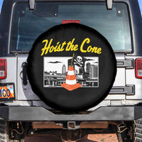 Pittsburgh Skyline Victory Hoist The Cone Meme Spare Tire Cover Funny Sports Fan Celebration