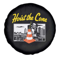 Pittsburgh Skyline Victory Hoist The Cone Meme Spare Tire Cover Funny Sports Fan Celebration