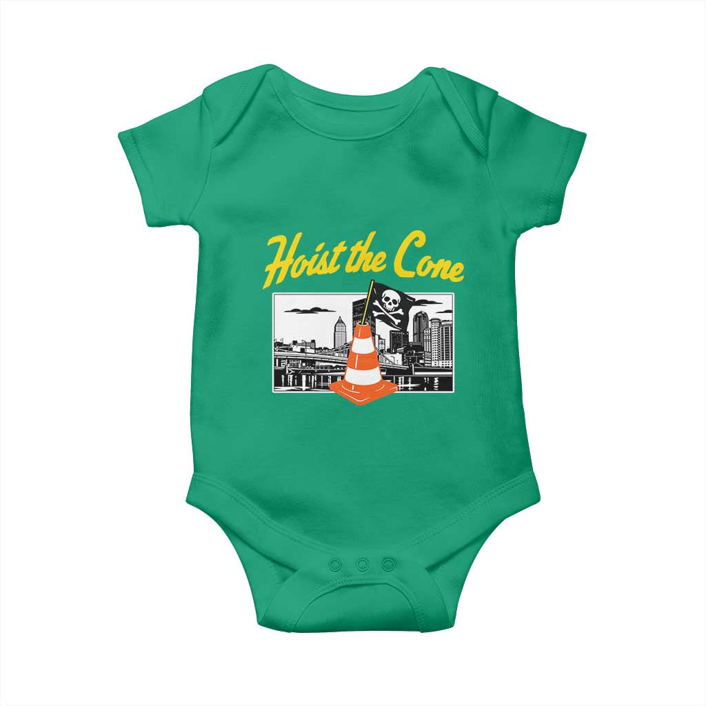 Pittsburgh Skyline Victory Hoist The Cone Meme Baby Onesie Funny Sports Fan Celebration