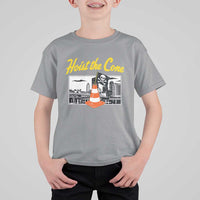 Pittsburgh Skyline Victory Hoist The Cone Meme T Shirt For Kid Funny Sports Fan Celebration