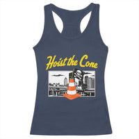Pittsburgh Skyline Victory Hoist The Cone Meme Racerback Tank Top Funny Sports Fan Celebration