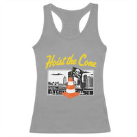 Pittsburgh Skyline Victory Hoist The Cone Meme Racerback Tank Top Funny Sports Fan Celebration