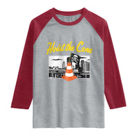Pittsburgh Skyline Victory Hoist The Cone Meme Raglan Shirt Funny Sports Fan Celebration